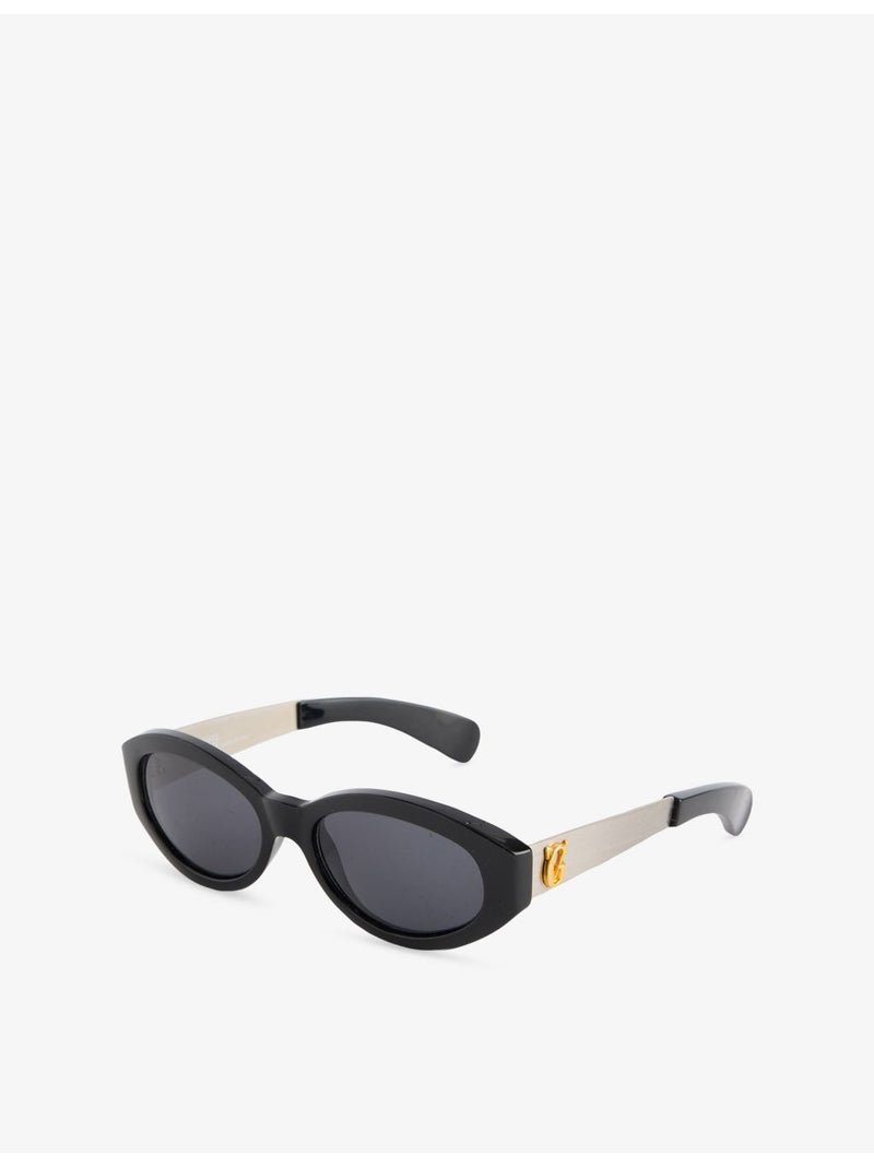 Versace pre-loved 90s oval-frame acetate sunglasses, UK version