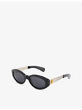 Versace pre-loved 90s oval-frame acetate sunglasses, UK version