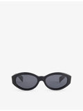 Versace pre-loved 90s oval-frame acetate sunglasses, UK version