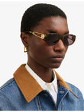 Versace pre-loved 90s oval-frame acetate sunglasses, UK version