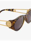 Versace pre-loved 90s oval-frame acetate sunglasses, UK version