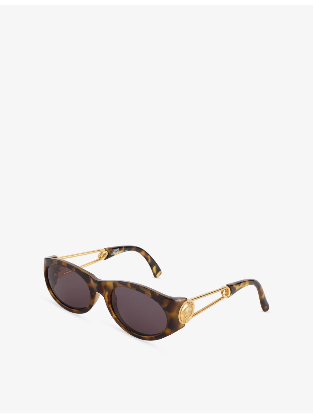 Versace pre-loved 90s oval-frame acetate sunglasses, UK version