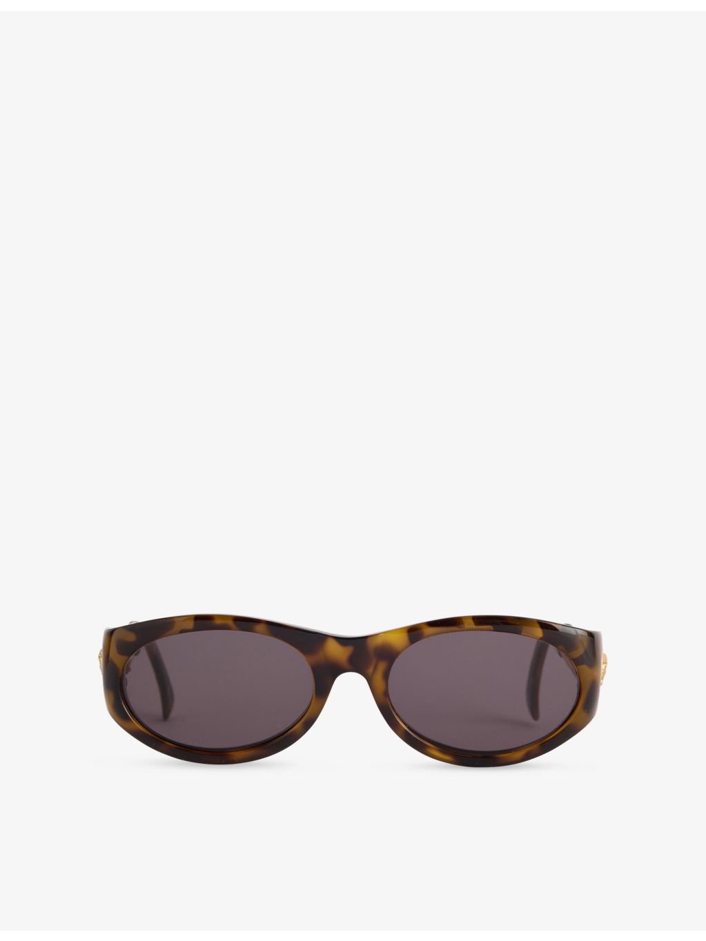 Versace pre-loved 90s oval-frame acetate sunglasses, UK version