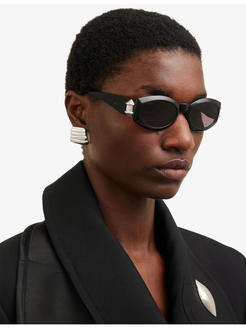 Gianfranco Ferré pre-loved oval acetate sunglasses 90s, imported from the UK
