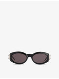 Gianfranco Ferré pre-loved oval acetate sunglasses 90s, imported from the UK
