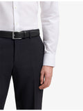 BOSS leather belt with logo buckle in 3.5cm width (British brand)