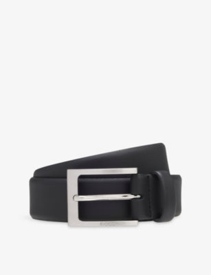 BOSS Logo-Buckle Leather Belt