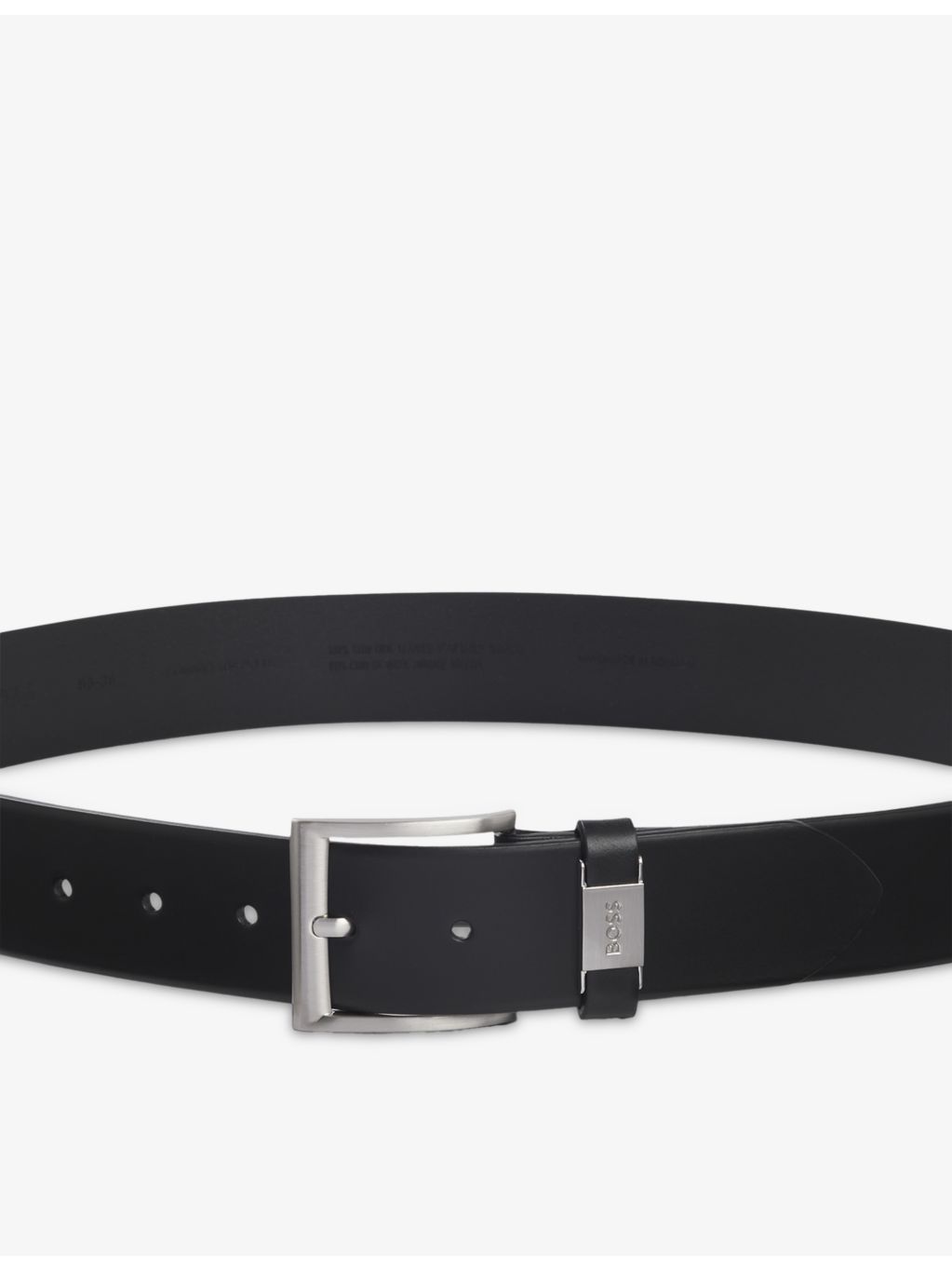 BOSS leather belt with logo keeper 4cm (British brand)