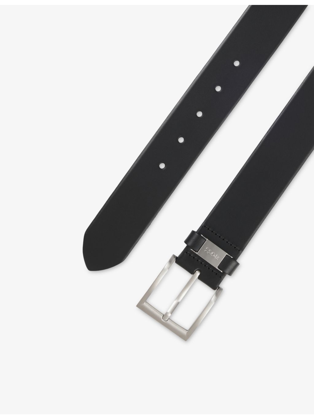 BOSS leather belt with logo keeper 4cm (British brand)