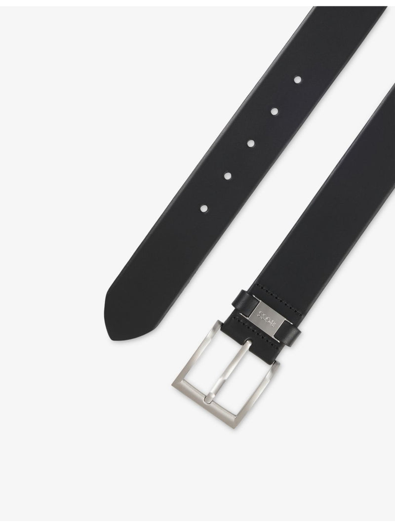 BOSS leather belt with logo keeper 4cm (British brand)