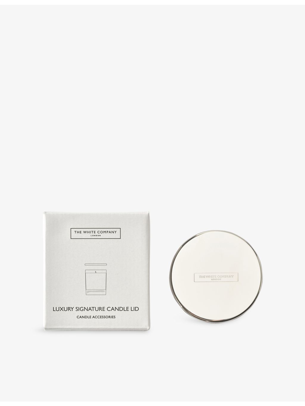 The White Company metal candle lid 8.5cm (British brand)