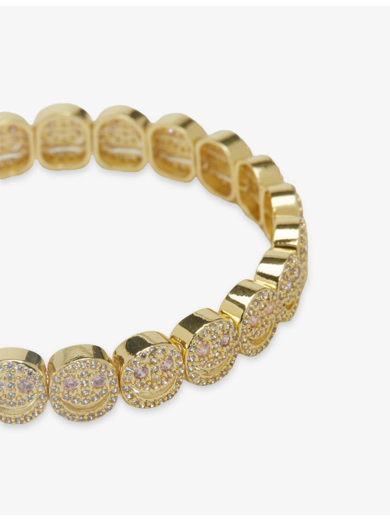Lisa Gozlan pavé Happy Face bracelet with cubic zirconia, UK version