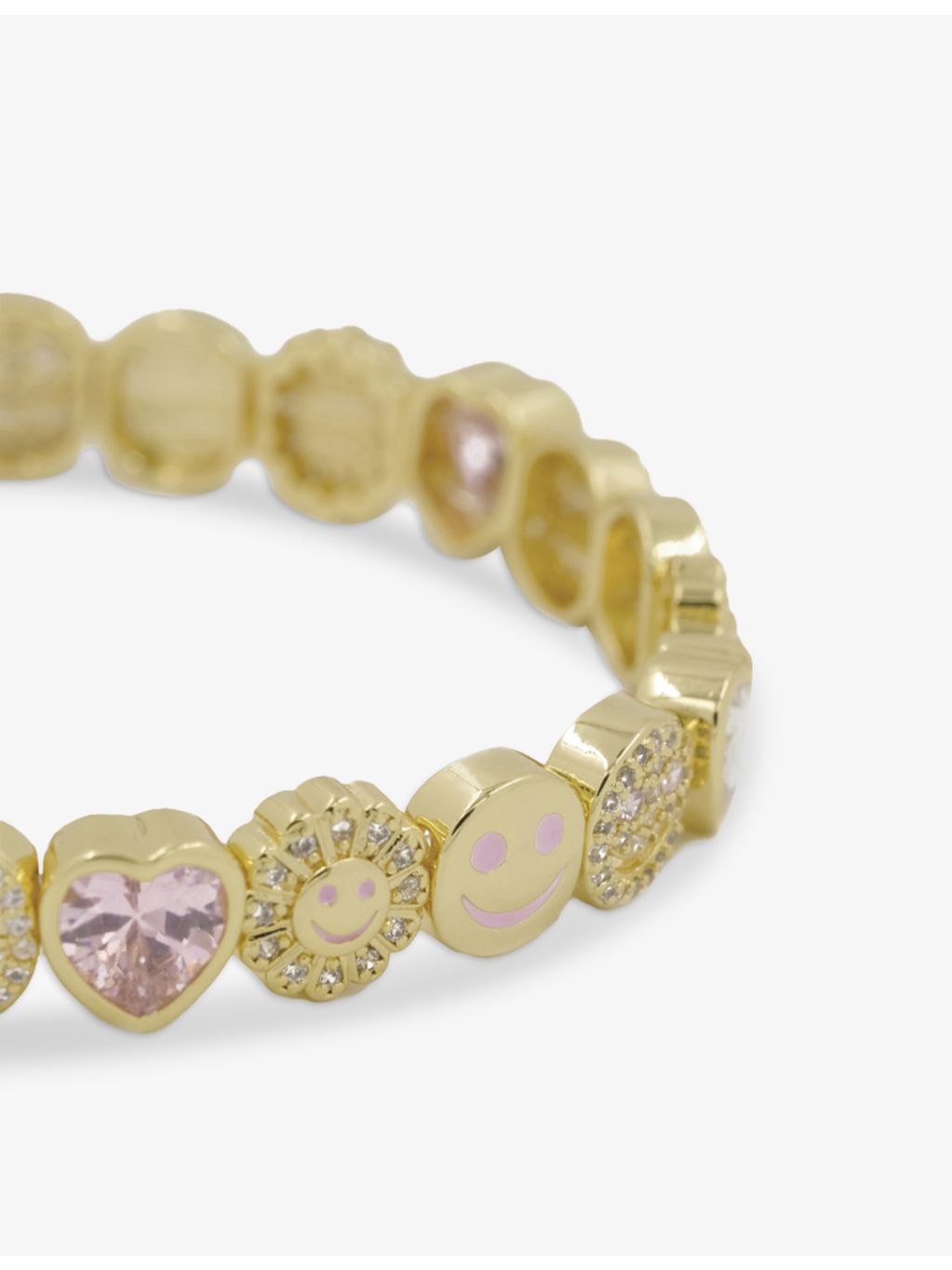 Lisa Gozlan 18ct gold plated cubic zirconia bracelet, imported from the UK