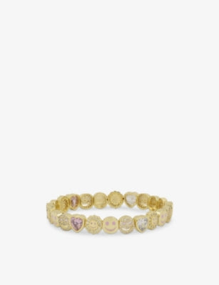 Lisa Gozlan The Adore 18ct Yellow Gold Plated Brass and Cubic Zirconia Bracelet
