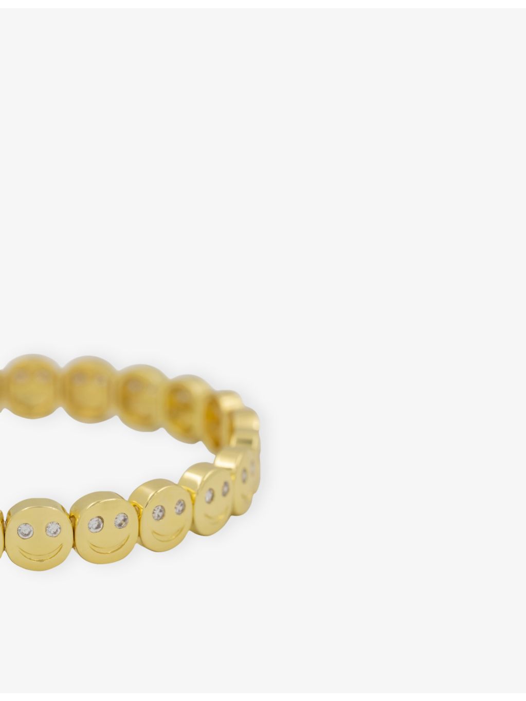 The Gemstone happy face bracelet 18ct gold plated, UK version