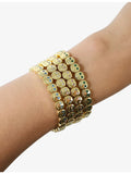 The Gemstone happy face bracelet 18ct gold plated, UK version