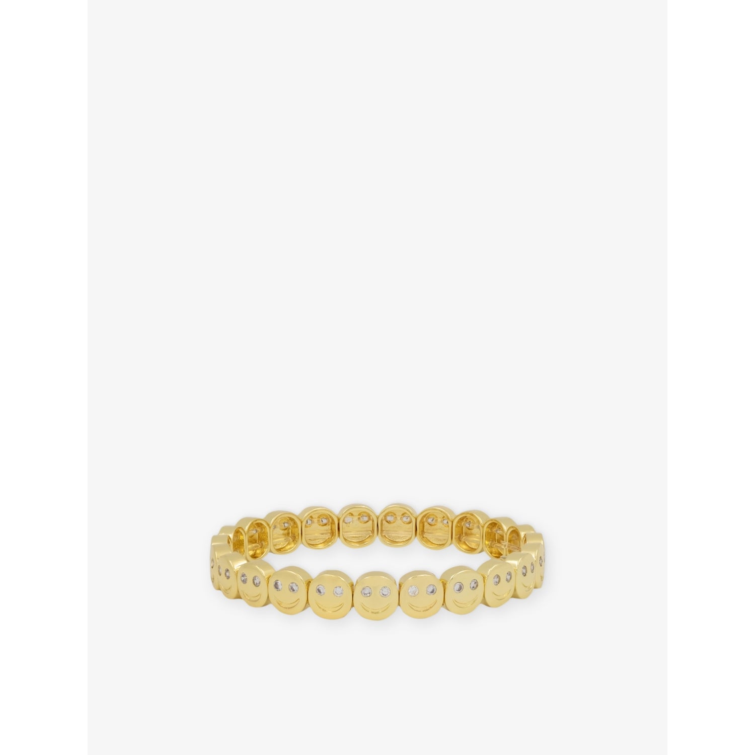 The Gemstone The Happy Face 18ct Yellow Gold Plated Brass And Gemstone Bracelet - 6in