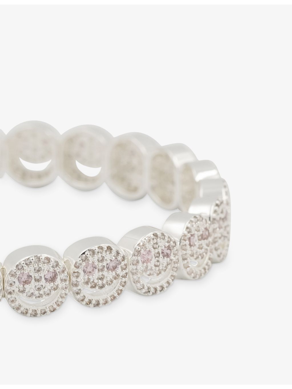 Lisa Gozlan Happy Face bracelet cubic zirconia 18ct silver plated - British product