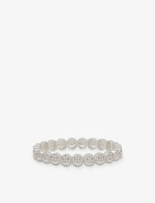 Lisa Gozlan The Pavé The Happy Face 18ct Silver Plated Brass and Cubic Zirconia Bracelet