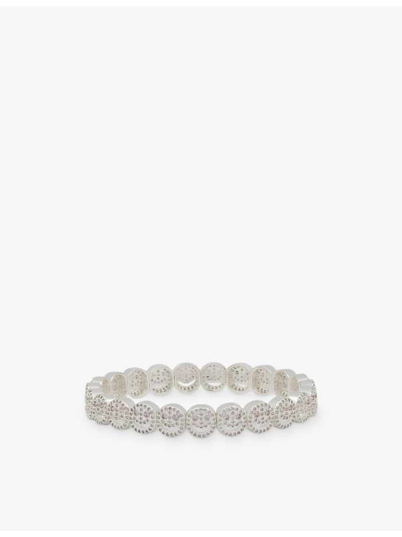 Lisa Gozlan Happy Face bracelet cubic zirconia 18ct silver plated - British product