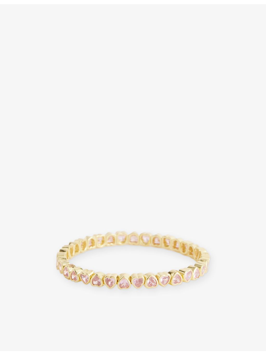 Lisa Gozlan pink heart cubic zirconia ring, UK version