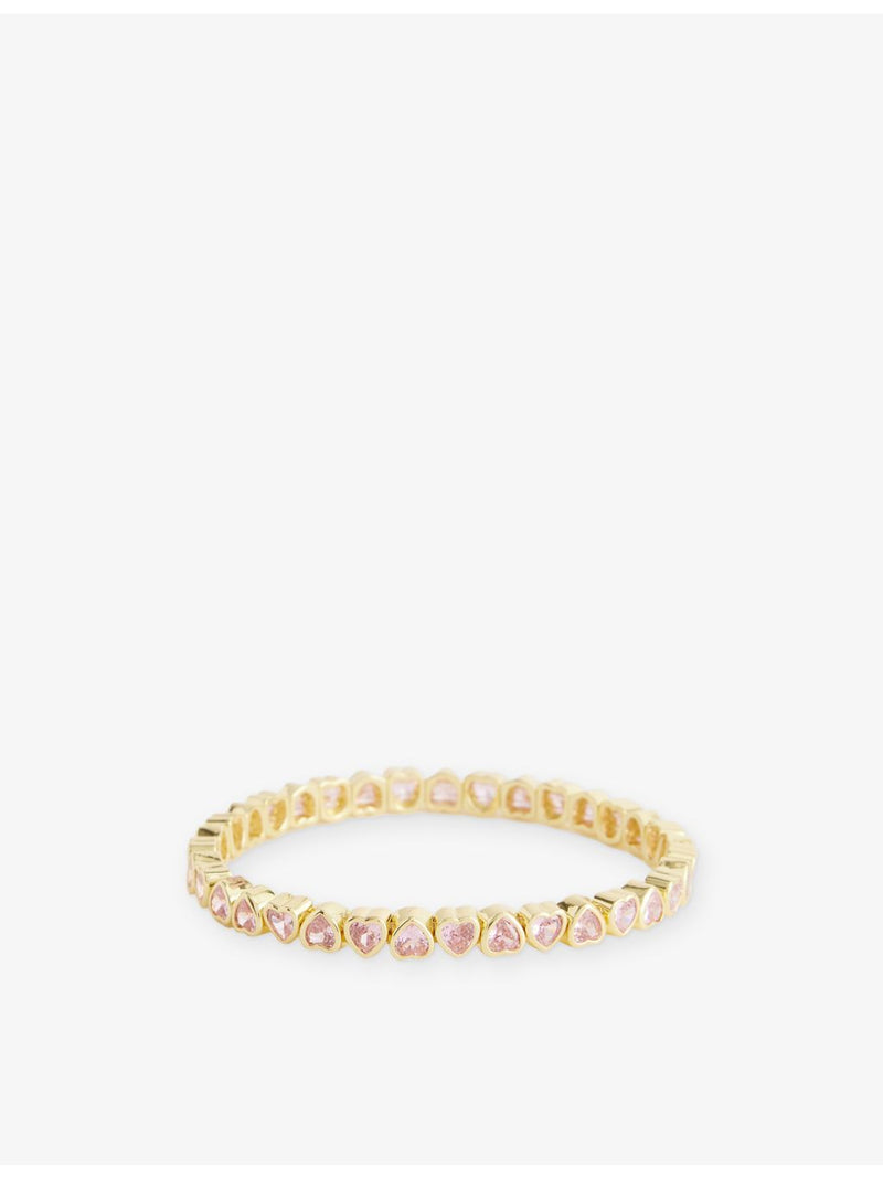 Lisa Gozlan pink heart cubic zirconia ring, UK version