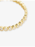 Lisa Gozlan gold-plated brass ring with cubic zirconia, imported from the UK
