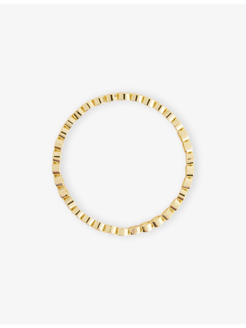 Lisa Gozlan gold-plated brass ring with cubic zirconia, imported from the UK
