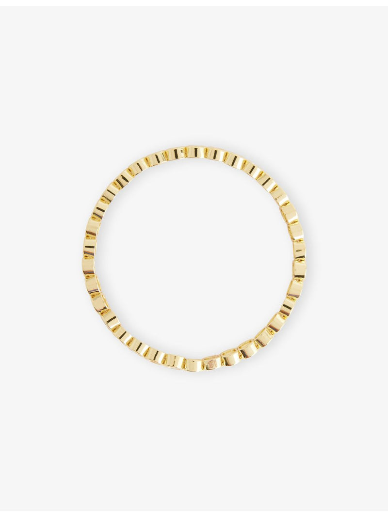 Lisa Gozlan gold-plated brass ring with cubic zirconia, imported from the UK