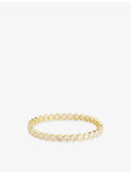 Lisa Gozlan gold-plated brass ring with cubic zirconia, imported from the UK