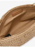 Reiss Fern raffia clutch bag with chain strap - British product