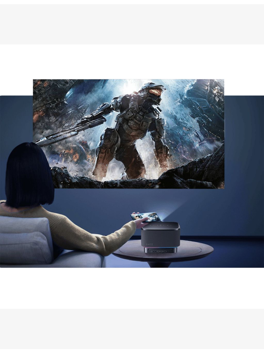 HAVIYT Garnet PJ3000 Plus home cinema projector, UK version