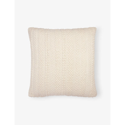 selfridges The White Company Napier Medium Square Cotton Cushion 50cm x 50cm- Buy online at McGrocer