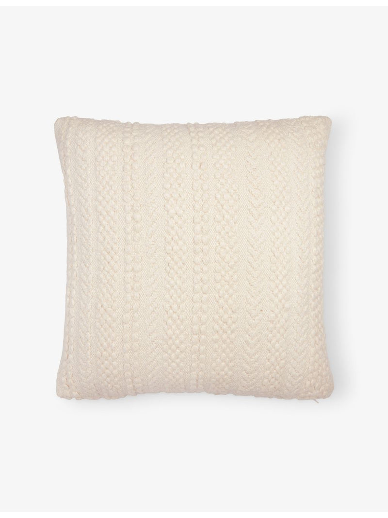 The White Company Napier medium square cotton cushion 50cm - British product