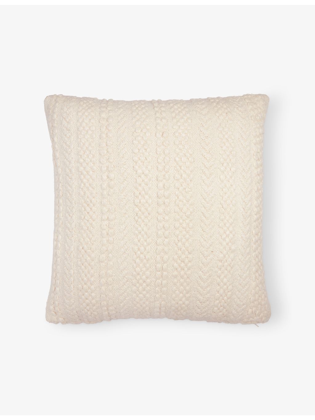 The White Company Napier medium square cotton cushion 50cm - British product