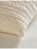 The White Company Napier square cotton cushion 60cm - British product