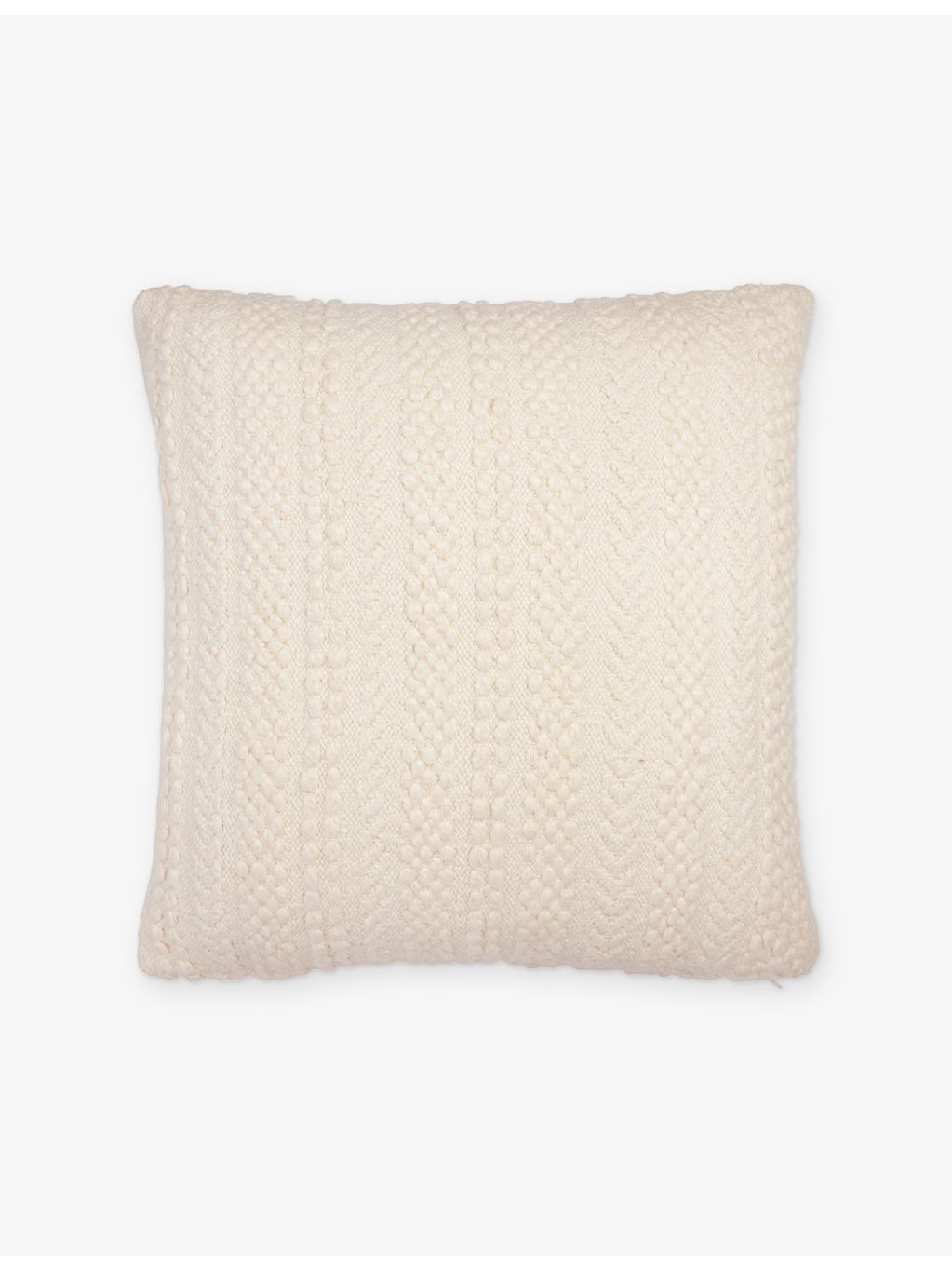 The White Company Napier square cotton cushion 60cm - British product