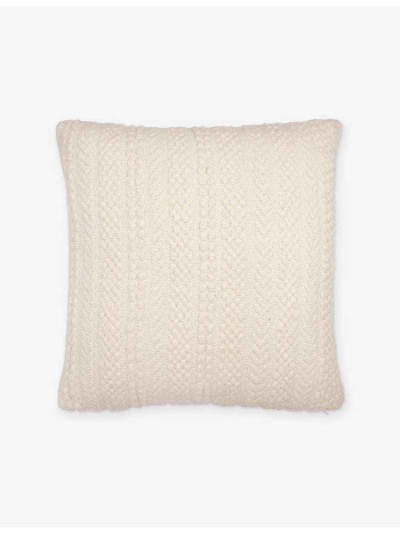 The White Company Napier square cotton cushion 60cm - British product