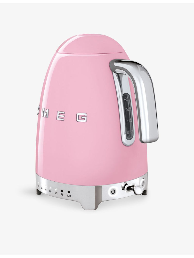 Smeg variable temperature stainless steel kettle 1.7L, imported from the UK