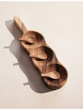Soho Home acacia wood server with three spoons (British brand)