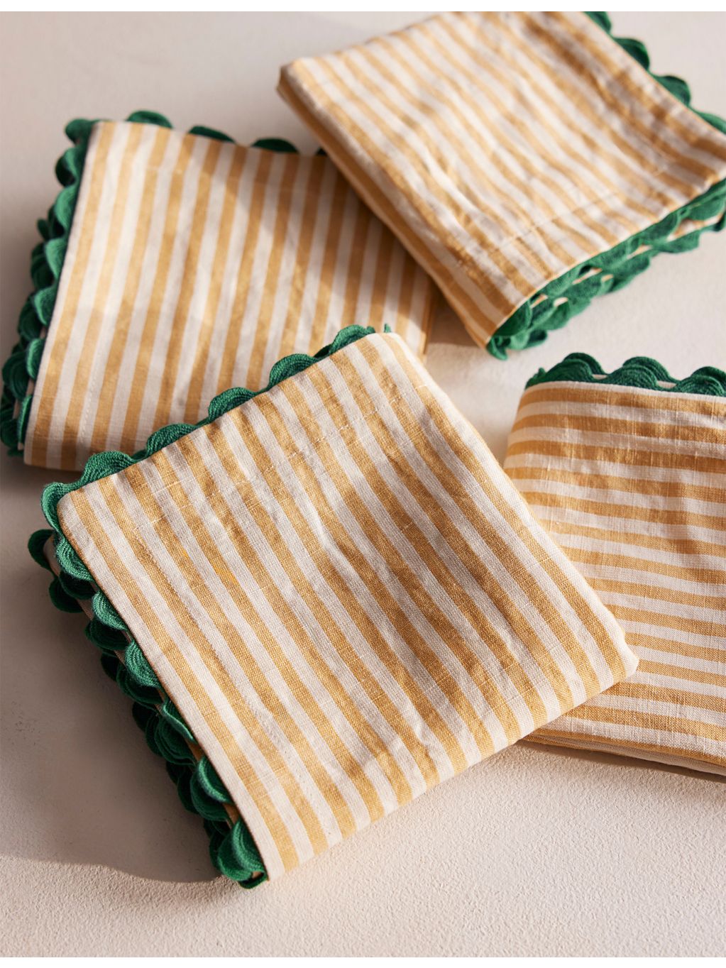 Soho Home Blythe linen napkins set of four, imported from the UK