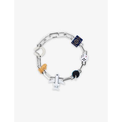 selfridges Poubel Tax-Optimiser Set Rhodium-Plated Sterling Silver Charm Bracelet- Buy online at McGrocer