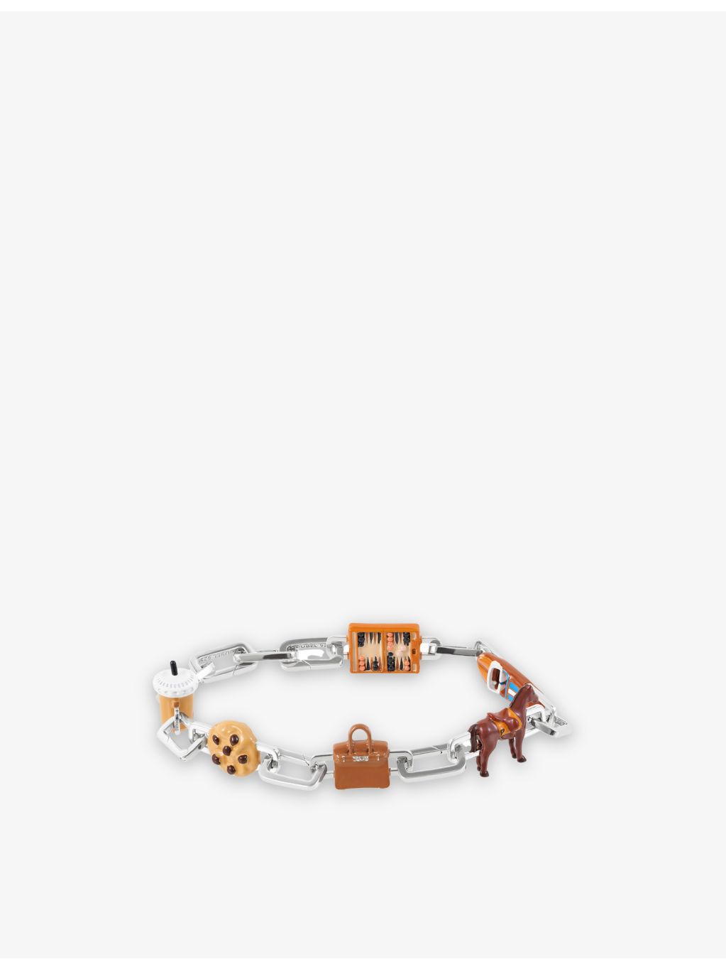 Chataignes sterling silver charm bracelet 23cm - British product
