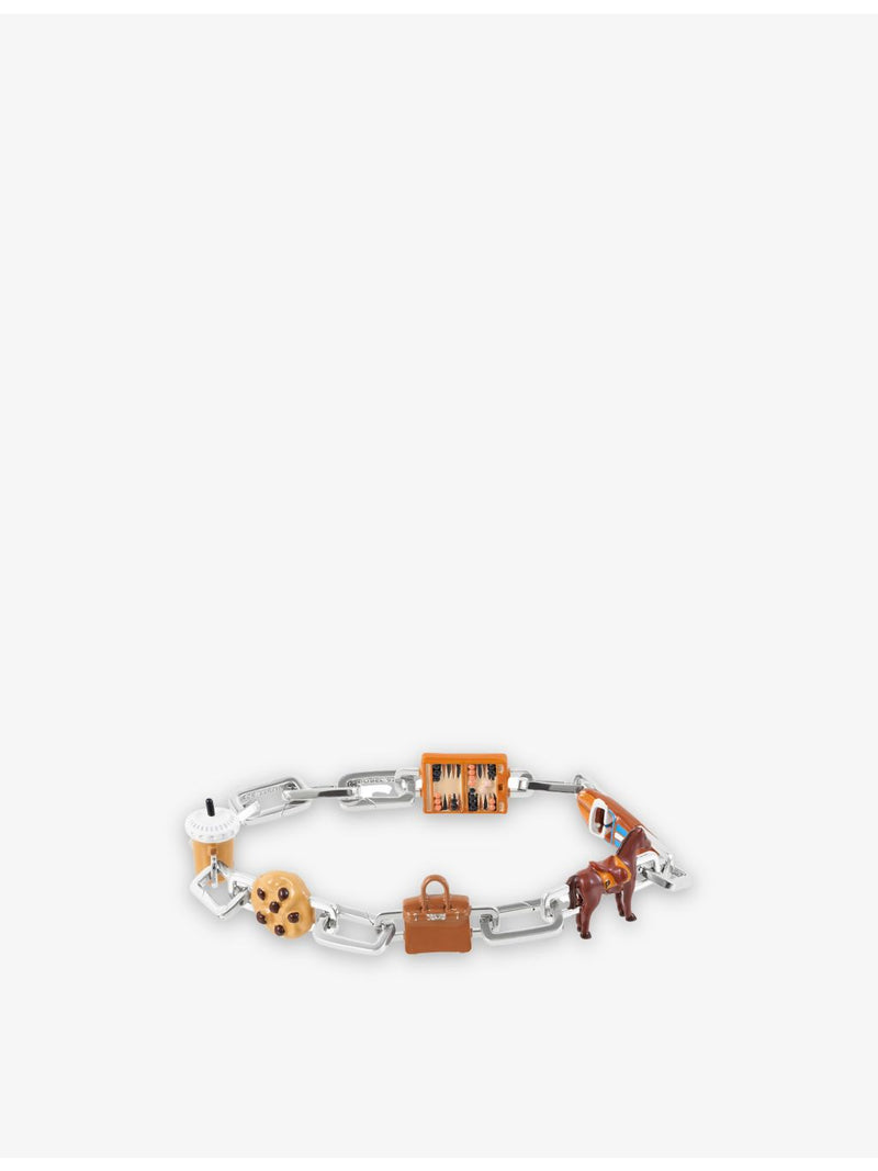 Chataignes sterling silver charm bracelet 23cm - British product