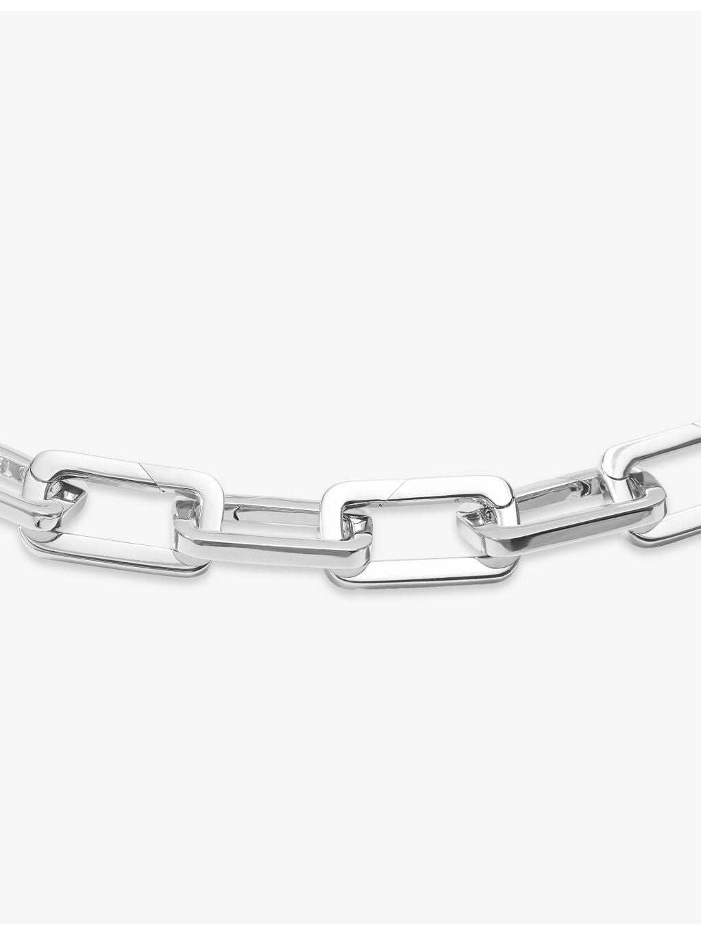 Poubel engraved link sterling silver bracelet 21cm, imported from the UK