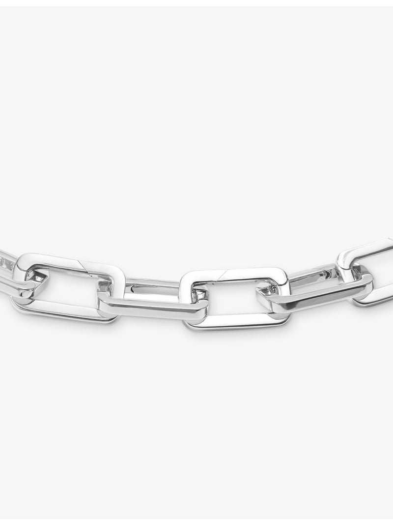 Poubel engraved-link sterling-silver necklace 50cm - British product