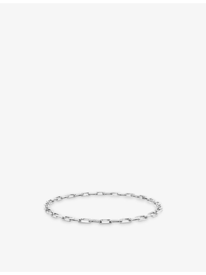 Poubel engraved-link sterling-silver necklace 50cm - British product