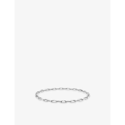 selfridges Poubel Engraved-Link Sterling Silver Necklace 50cm- Buy online at McGrocer