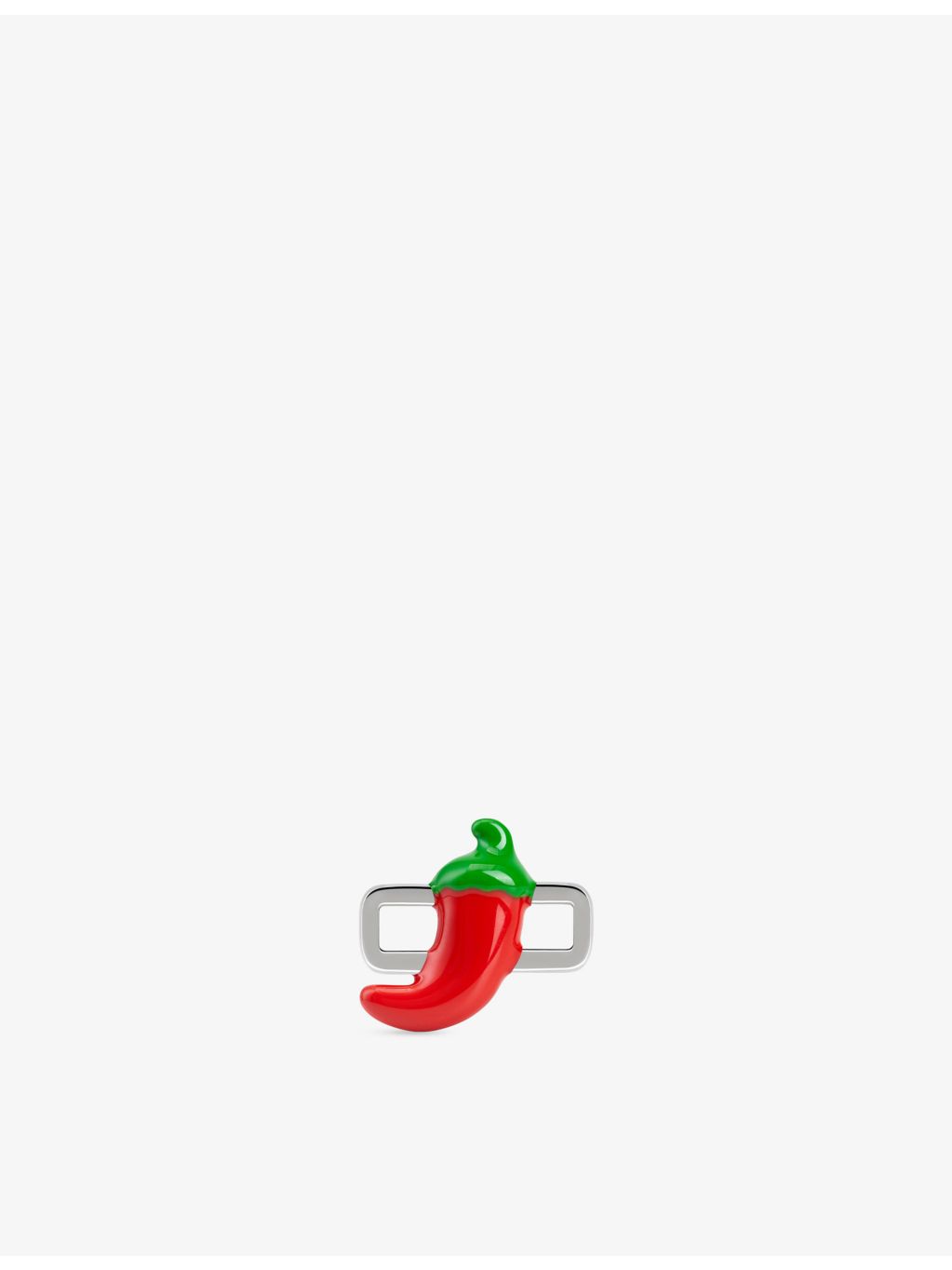 Poubel chilli pepper charm in sterling silver and enamel - British product