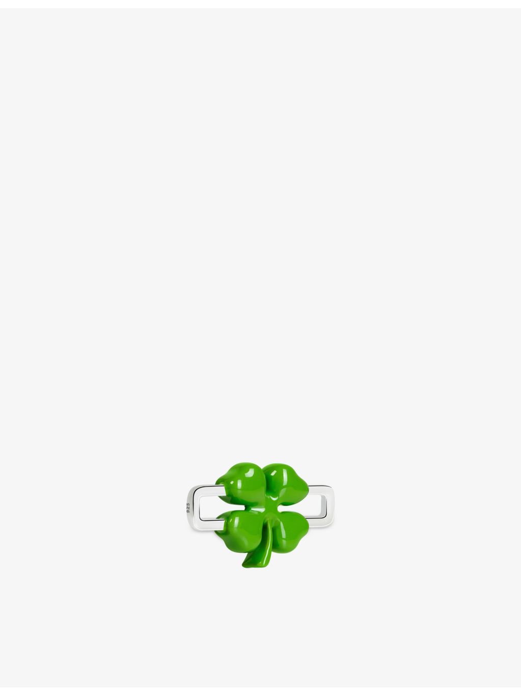 Poubel sterling-silver clover enamel charm, UK version